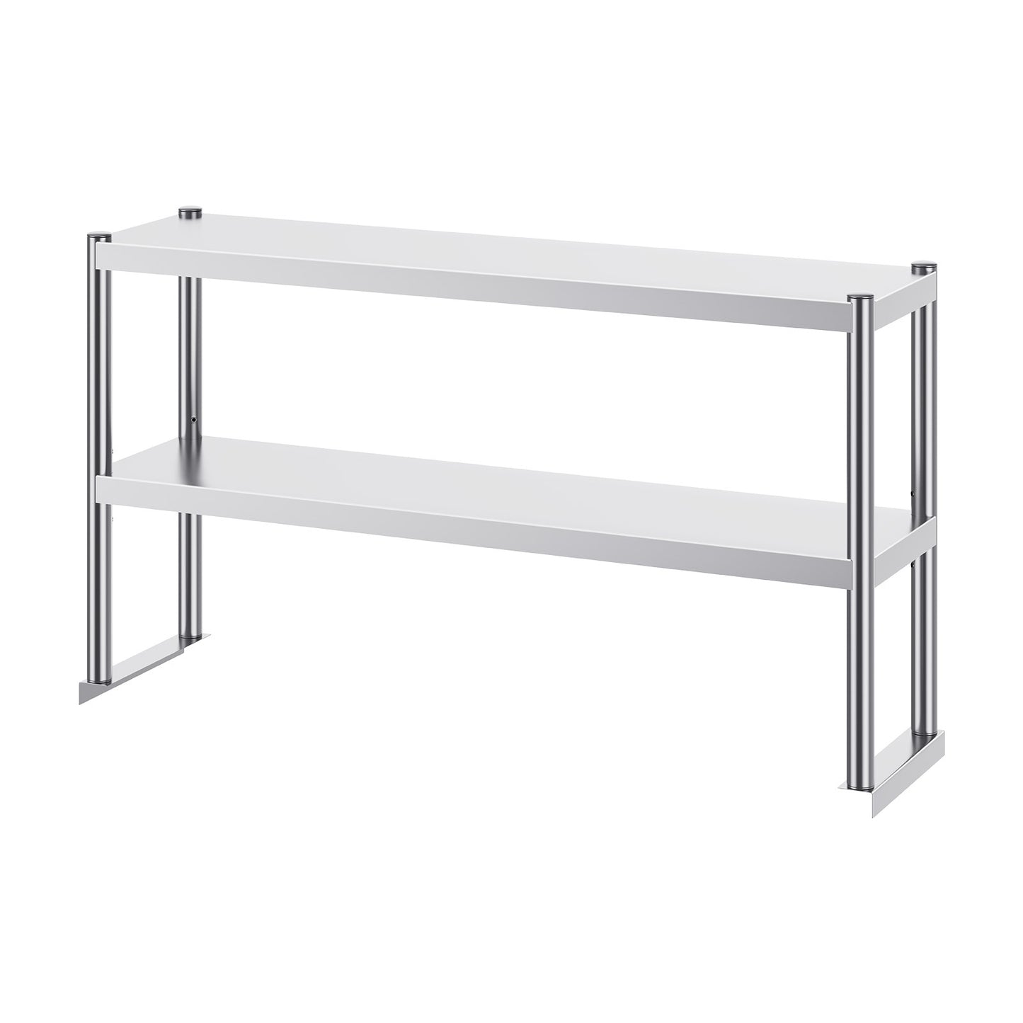 Keukenkastrek – Keukenkast Organizer – Werktafel Opzetrek – RVS Opbergrek – Dubbele Verstelbare Planken – 183x61 cm Hoogwaardige Roestvrijstalen Constructie