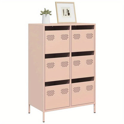 Pink Sideboard 68x39x101.5 cm in Steel Removable and practical