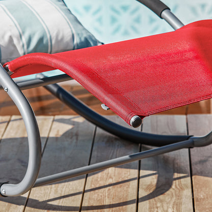 Buitenligstoel Set – Ligstoel – Tuinstoel – Loungestoel – Zonnebed – Metalen Frame – Ademend Materiaal