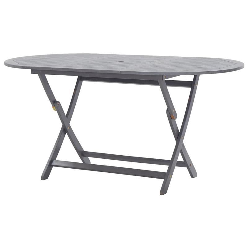 Tuintafel Inklapbaar – Opvouwbare Tuinset – Buitentafel – Picknicktafel – Campingtafel – Stevig Acaciahout – 160x85x75 cm