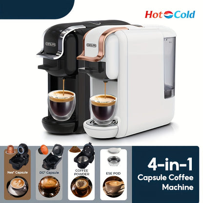 Koffiecapsuleautomaat – Espresso Machine – Koffiezetapparaat – Volautomatische Koffiemachine – Capsule Machine – Snelle Opwarming – Geschikt Voor Warme En Koude Dranken – Zwart