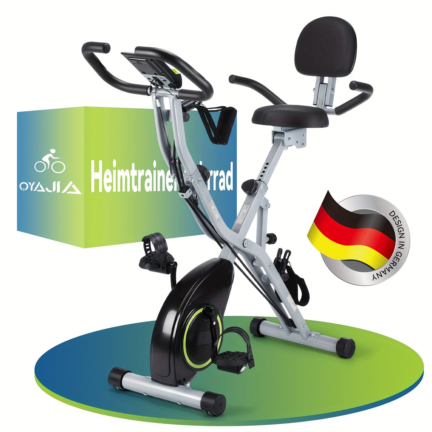 Hometrainer – Fitnessfiets – Spinningfiets – Stoelfiets – Ergometer – Inklapbaar Ontwerp – 8 Verstelbare Hoogtes – Magnetische Weerstand – Hartslagmeter – LCD Display – App Connectiviteit