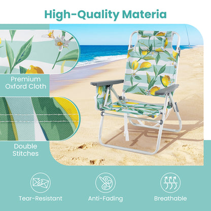 Campingstoelen Set – Klapstoelen – Strandstoelen – Vouwstoelen – Relaxstoelen – 5 Verstelbare Rugleuningstanden – Lichtgewicht Aluminium Frame