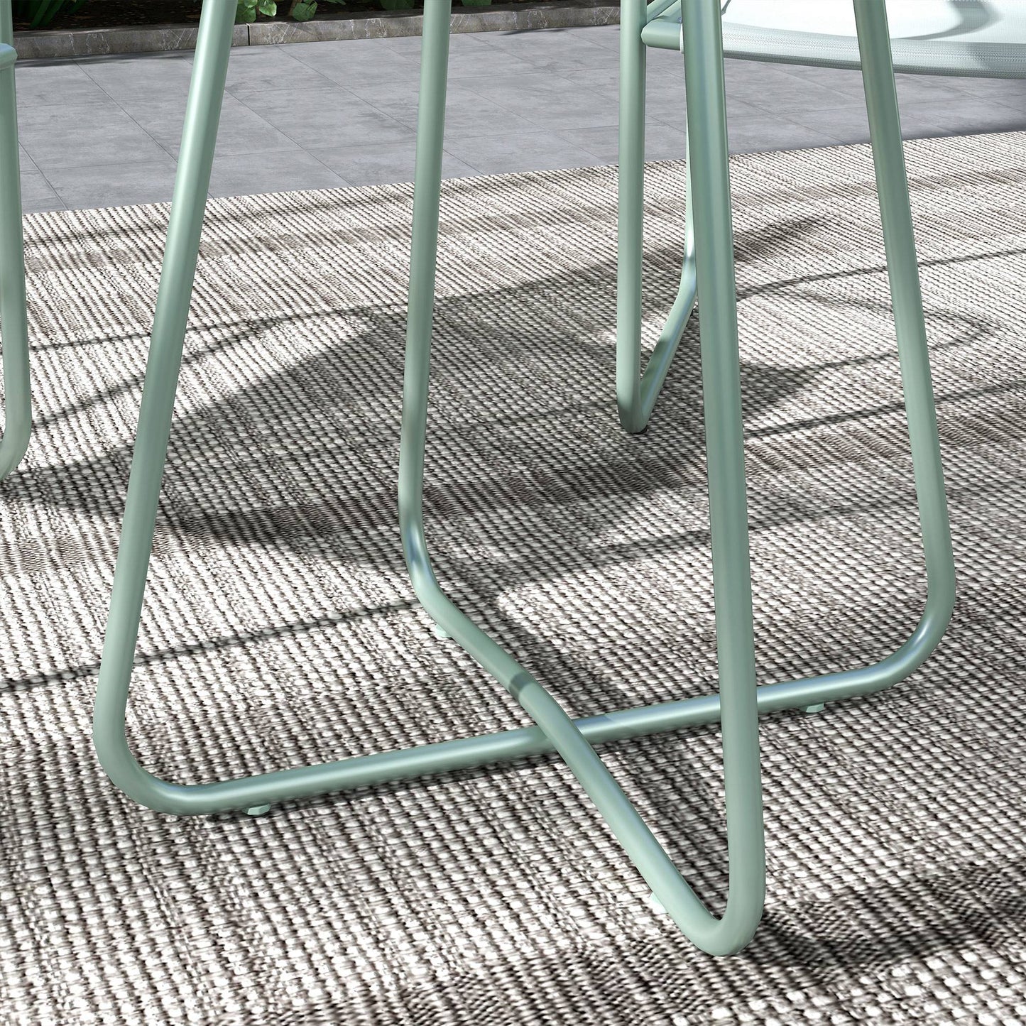 Tuinset – Tuinmeubelset – Bistroset – Balkonset – 3-delig Groen – Ademend Stof – Compact Rond Tafel 60 cm