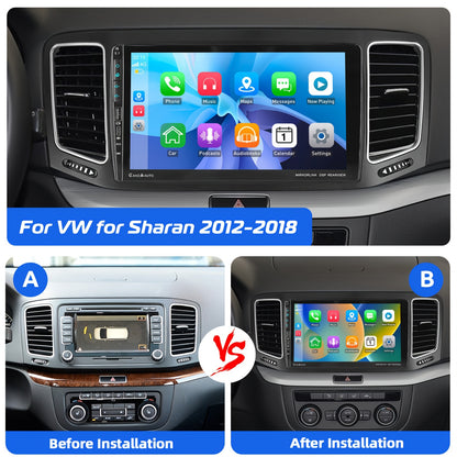 9 Inch Autoradio – Multimedia Speler – Android Autoradio – 2 DIN Radio – Auto Stereo – Met AHD Achteruitrijcamera & Externe Microfoon – IPS HD Touchscreen – Draadloze CarPlay & Android Auto