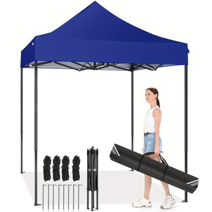 2×2m Pop Up Tent, Folding Gazebo, No Side Walls, With Portable Bag, Easy To Set Up, Height Adjustable, Small Volume For Easy Carrying, Oxford Cloth, Commercial Canopy, Suitable For Camping, Market Stalls, Parties, Beaches, C