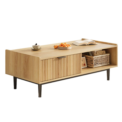 Buitenkoffietafel – Tuin tafel – Terras tafel – Balkon tafel – Salontafel – Massief hardhout – Twee opberglagen met laden