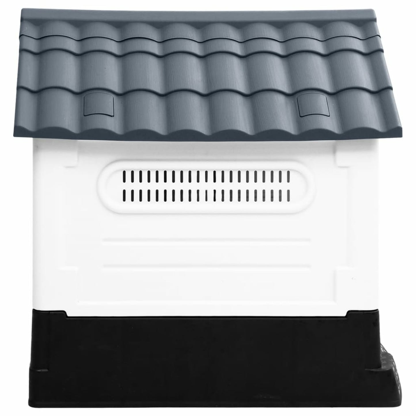 Hondenkennel Grote Honden – Hondenhok Buiten – Hondenkooi Groot – Hondenhok Kunststof – Grijs – Weerbestendig Polypropyleen – Afmetingen 57x68x66 cm
