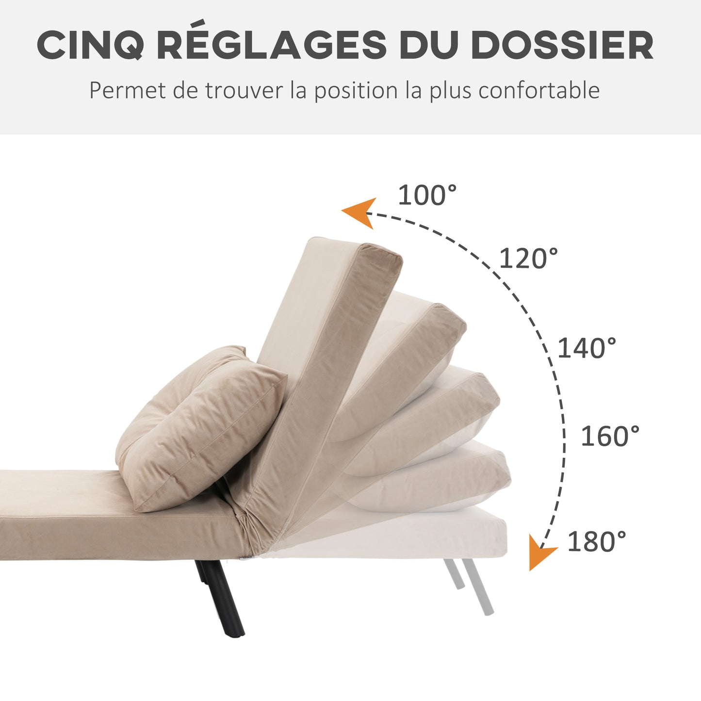 Slaapstoel – Slaapbank – Fauteuil – Vouwbed – Zetelbed – 3-in-1 Functioneel Design – Verstelbare Rugleuning & Eikenhouten Armleuningen – Beige Fluweel