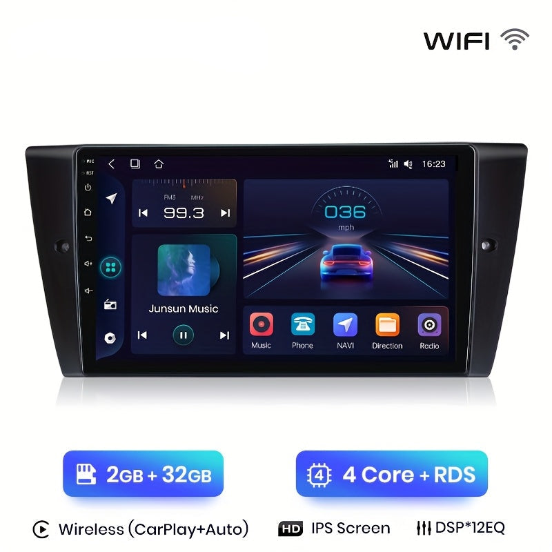 Android Autoradio – Bluetooth Radio – Multimedia Speler – 2-DIN Navigatie – WiFi Verbinding – 9 Inch Touchscreen – 2+32GB Geheugen