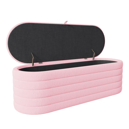 Schoenenbank – Schoenenrek – Halbank – Opbergbank – Zitbank – Modern Roze – Ruime Verborgen Opbergruimte – Stevige Armless Constructie