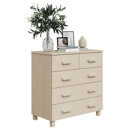 Sideboard HAMAR 79x40x80cm solid pine wood honey brown