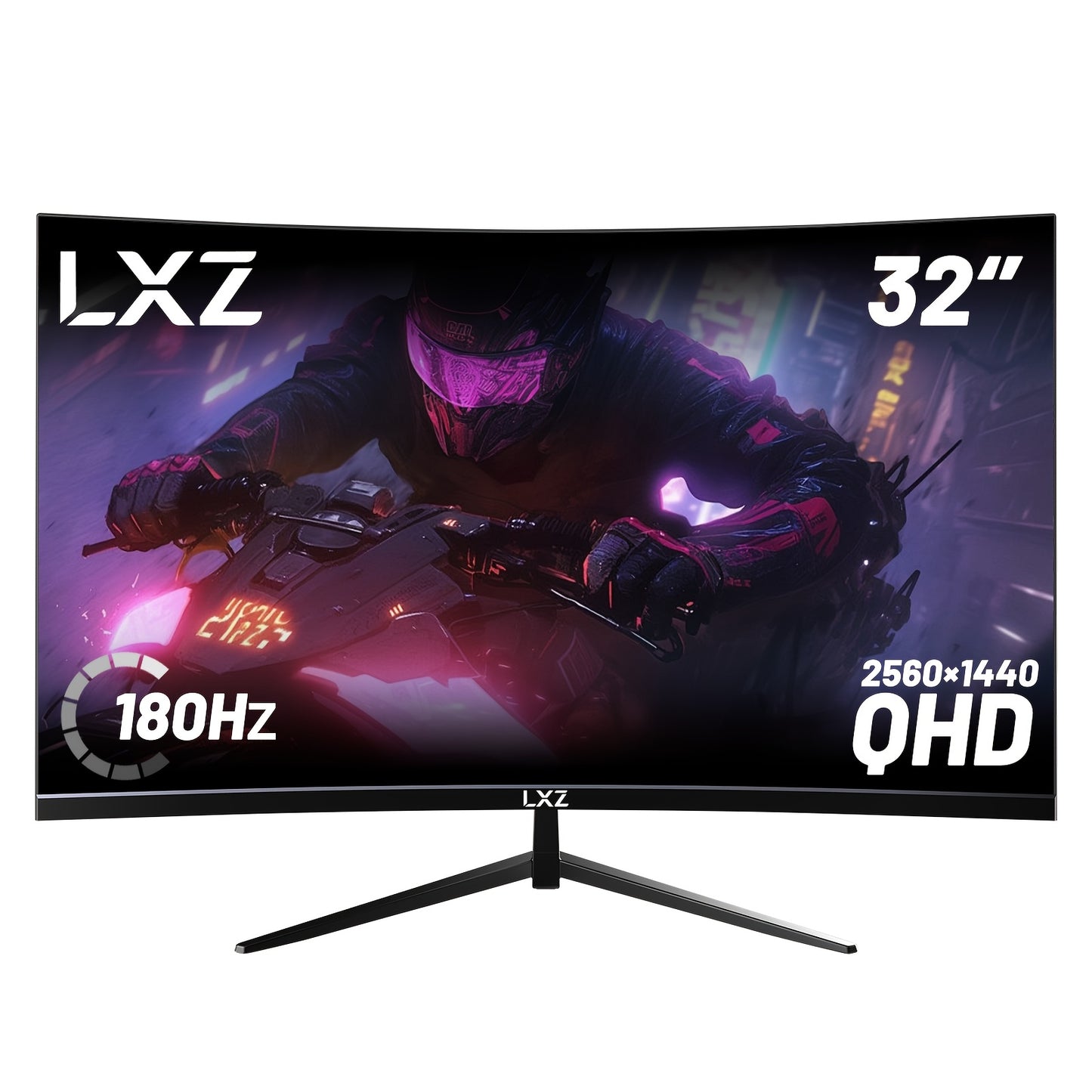 32 Inch Curved Gaming Monitor – Curved Scherm – PC Monitor – Gaming Display – Frameloos Scherm – 2K QHD Resolutie – 180Hz Verversingssnelheid