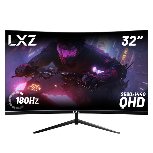32 Inch Curved Gaming Monitor – Curved Scherm – PC Monitor – Gaming Display – Frameloos Scherm – 2K QHD Resolutie – 180Hz Verversingssnelheid