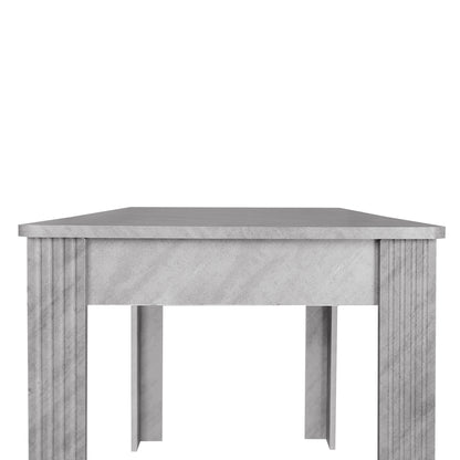 Dining Table, Contemporary Dining Table, Sturdy Dining Table, Four-Legged Table, Oak Wood Table, Rectangular Dining Table, Coffee Leisure Table, Modern Simple Dining Table, Concrete Look [OLD SKU:WF312300AAB]