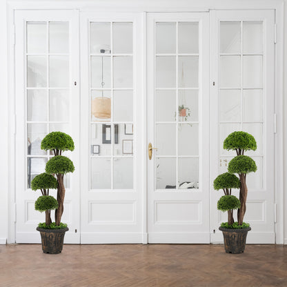 Kunstcipres – Kunstplant – Nepboom – Kunstboom – Kunstcipresboom – 90 cm Hoog – Onderhoudsvrij – Weerbestendig – Cementpot