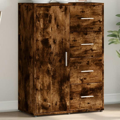 Sideboard Smoked Oak 60X31X84 Cm Wood-Based Material/Side Table/Storage Cabinet/Telephone Table/Cabinet/Storage Box. This Cabinet Offers Ample Storage Space And Can Neatly Store Various Everyday Items to Maintain Order in You