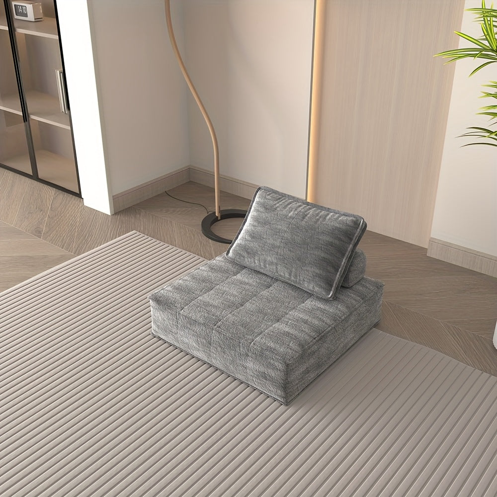 Bankbed – Slaapbank – Bedbank – Modulaire Sofa – Logeerbed – Chenille Bekleding Grijs – Ruimtebesparend Design – Eenvoudige Montage