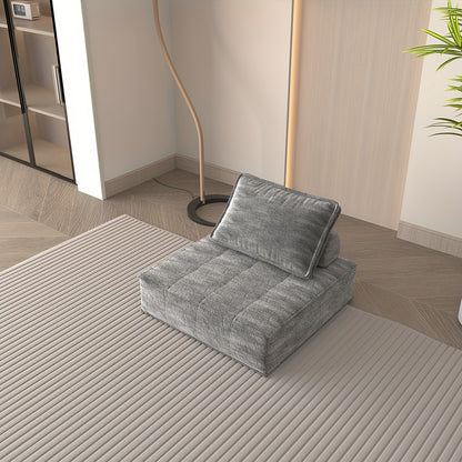 Bankbed – Slaapbank – Bedbank – Modulaire Sofa – Logeerbed – Chenille Bekleding Grijs – Ruimtebesparend Design – Eenvoudige Montage
