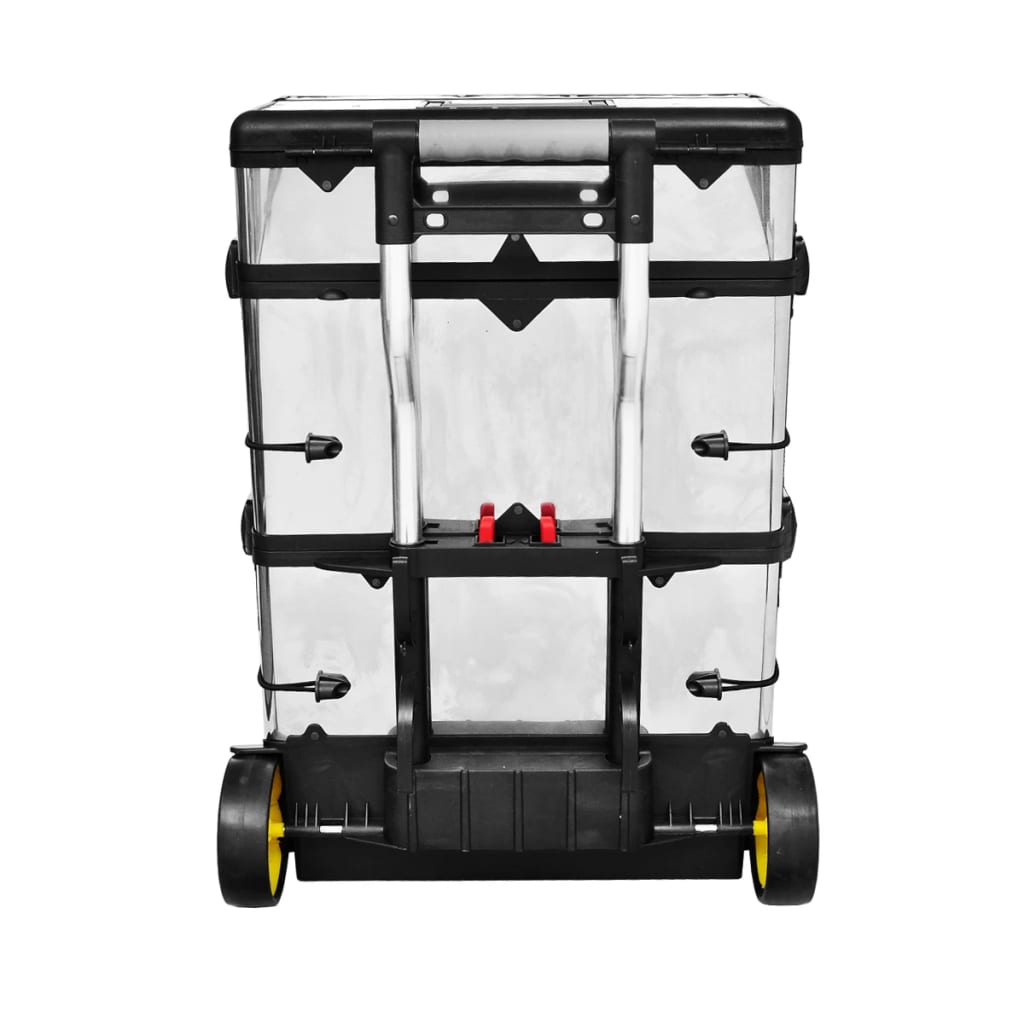 Gereedschapswagen – Werkzeugwagen – Toolwagen – Werkplaatswagen – Mobiele Opberger – Roestvrij Staal & Slagvast PP – Zachte Rubberen Wielen & Ergonomische Handgreep – Zilver