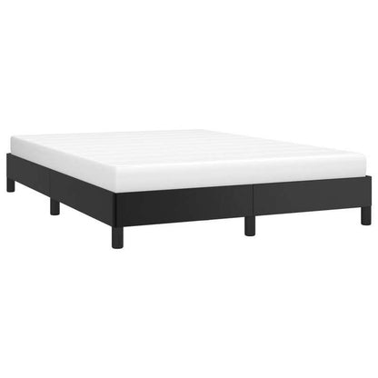 Black Bed Frame 140X200 Cm Made of Faux Leather. It'S Practical, Removable, And Suitable for Year-Round Use.