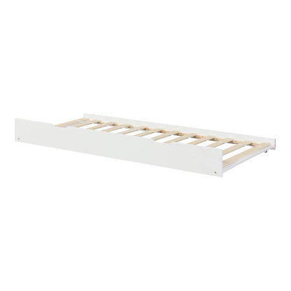 Uittrekbaar Onderschuifbed – Bedlade – Logeerbed – Opbergbed – Rolluikbed – Met Wieltjes – Massief Grenenhout – 197x94x22 cm – Wit