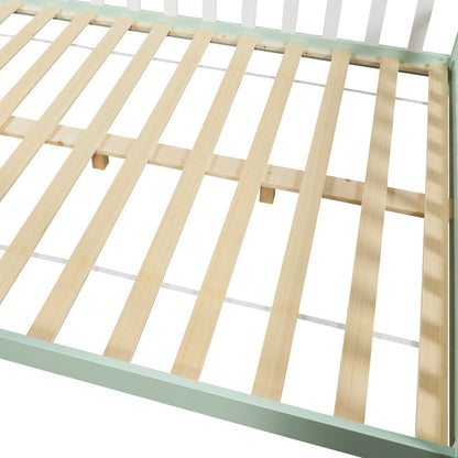 Kinderbed – Kinderbedden – Eenpersoonsbed – Hoogslaper – Stapelbed – Valbeveiliging – Massief Dennenhout – 140 x 200 cm