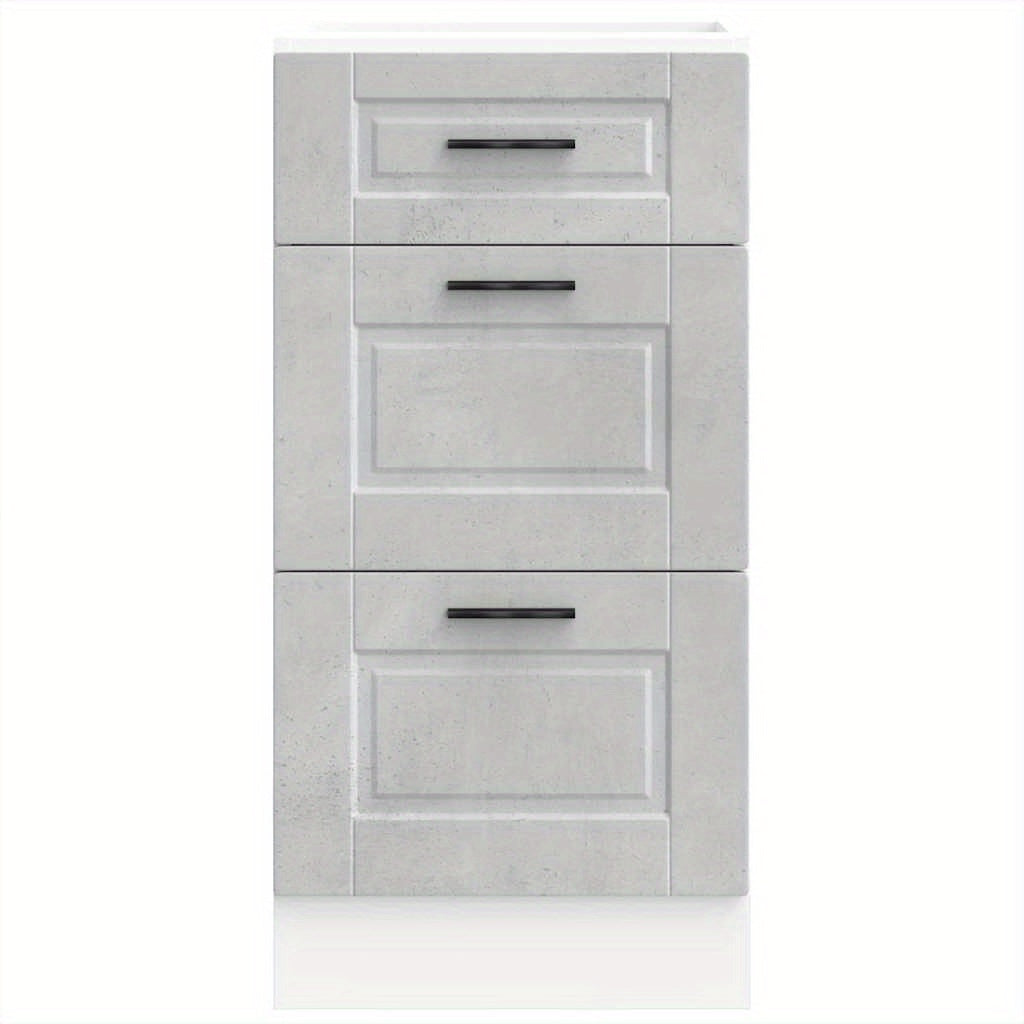Kitchen base cabinet Porto concrete grey wood material Side Cabinet Organizer Storage Cabinet Storage Box for Bedroom, Living Room, Bathroom, Home Furniture