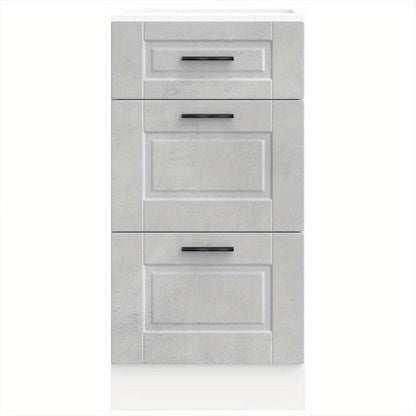 Kitchen base cabinet Porto concrete grey wood material Side Cabinet Organizer Storage Cabinet Storage Box for Bedroom, Living Room, Bathroom, Home Furniture