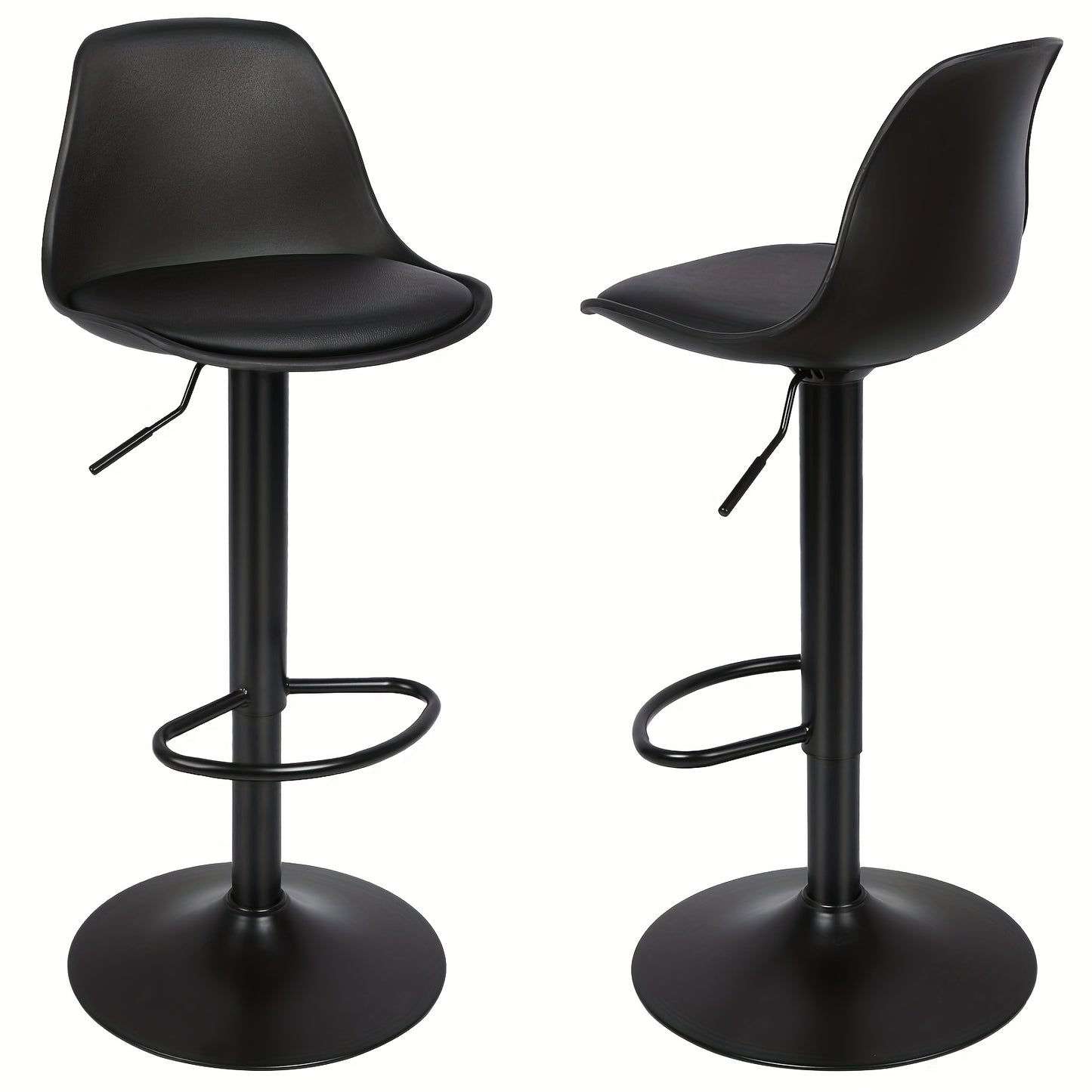 Barstoel – Barkruk – Keukenstoel – Bistrostoel – Barkruk – Set Van 2 – Verstelbare Hoogte 55-75 cm – Draaibaar Met PU-Bekleding