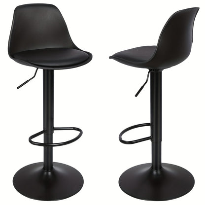 Barstoel – Barkruk – Keukenstoel – Bistrostoel – Barkruk – Set Van 2 – Verstelbare Hoogte 55-75 cm – Draaibaar Met PU-Bekleding
