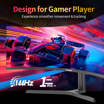 Gaming Monitor – Gaming Scherm – Curved Monitor – Ultrawide Display – 37,5 Inch 4K UHD – 144Hz Refresh Rate – 2500R Curved Scherm – Hoogte Verstelbaar VA Paneel