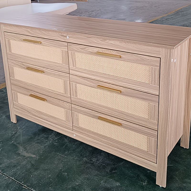 Ladekast – Ladeblok – Opbergkast – Commode – Kastenmeubel – 6 Lades – Wit Houtkleur – Soepel Schuivende Ladegeleiders – Eenvoudige Montage