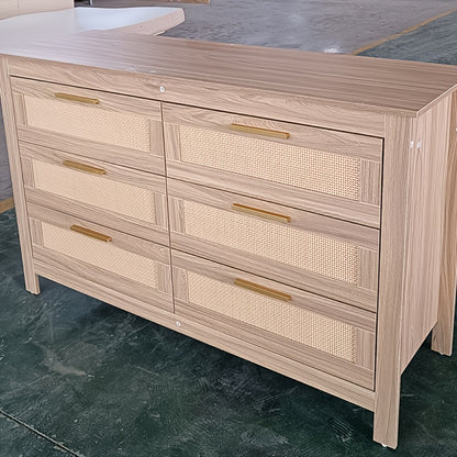 Ladekast – Ladeblok – Opbergkast – Commode – Kastenmeubel – 6 Lades – Wit Houtkleur – Soepel Schuivende Ladegeleiders – Eenvoudige Montage
