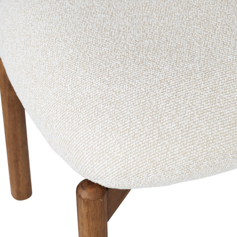 Retro Moderne Stoel – Eetkamerstoel – Bureaustoel – Designstoel – Scandinaafse Stoel – Walnoot Houten Frame – Compact Formaat – Comfortabele Schuimzitting