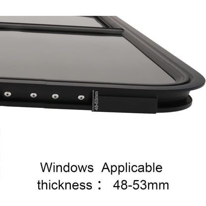 Caravanraam – Camperraam – Zijraam – Schuifraam – Venster – 900x300 mm – Getint Gehard Glas – Ingebouwd Muskietenscherm
