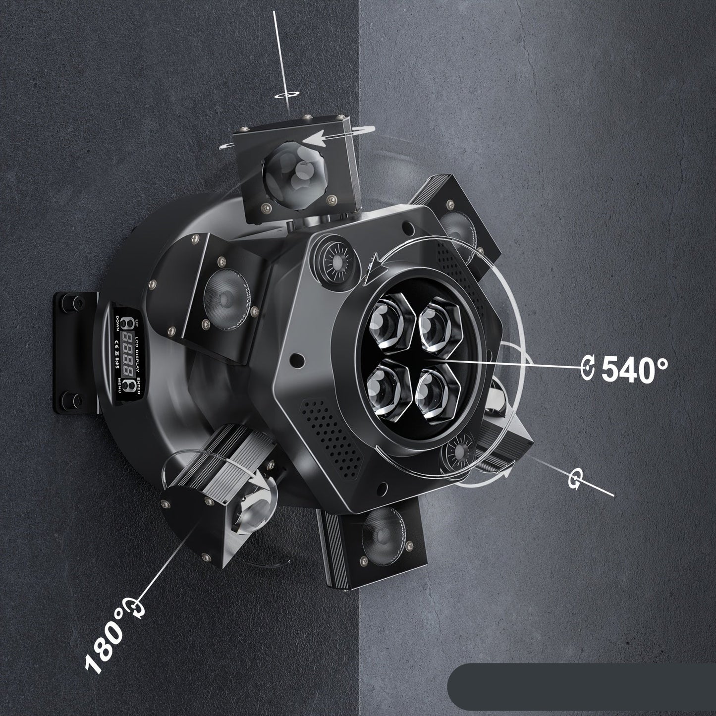 Partyverlichting – Stage Light – Feestverlichting – DJ Verlichting – Event Light – 150W RGBW LED – Dynamische 540° Pan/Tilt