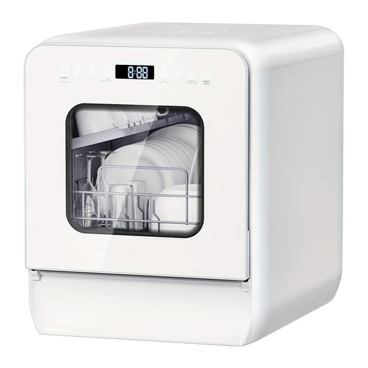 Mini Vaatwasser – Tafelmodel Vaatwasser – Kleine Vaatwasser – Compacte Vaatwasser – Mini Dishwasher – Ingebouwd 5L Waterreservoir – 7+2 Wasprogramma’s & 24-Uurs Uitgestelde Start