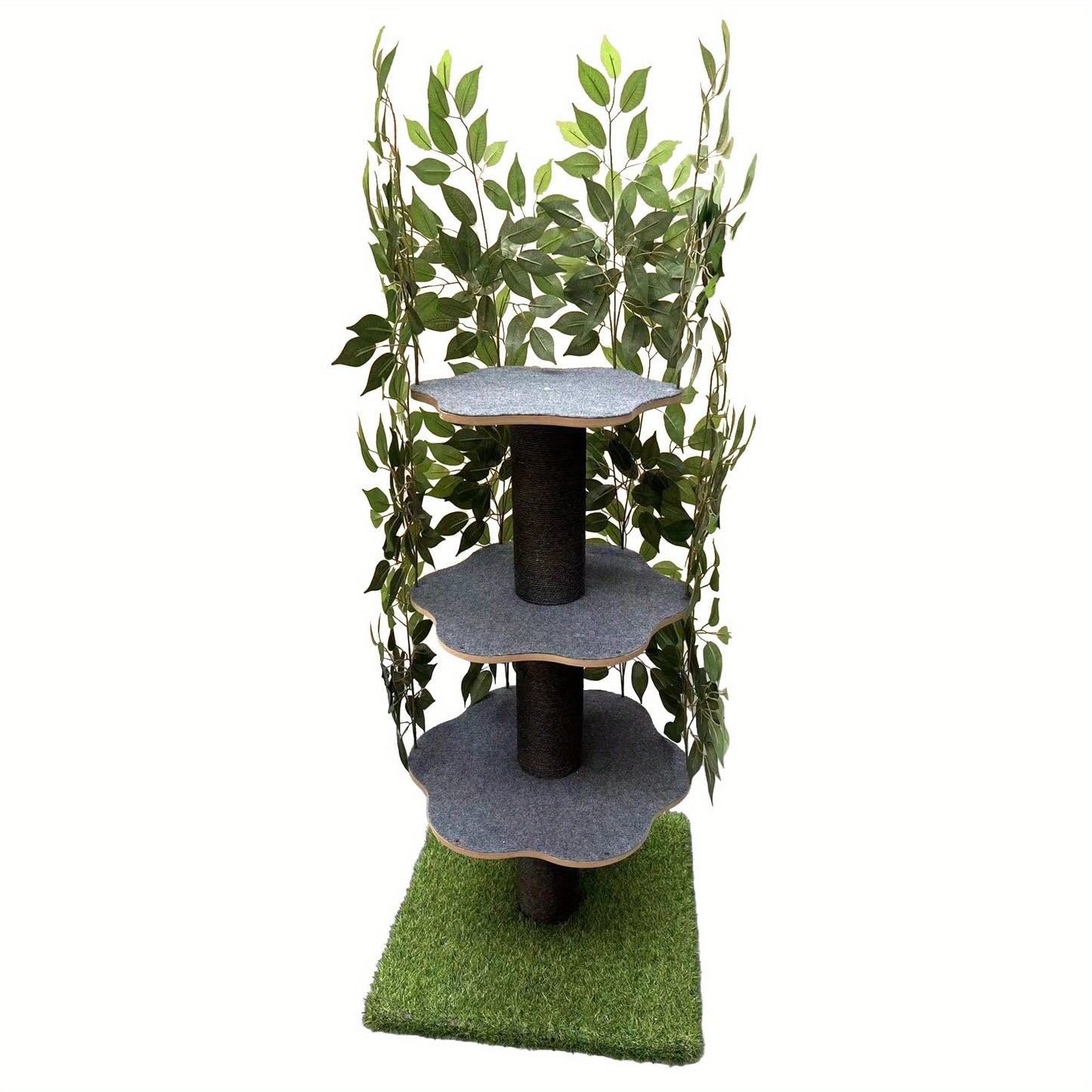 Krabpaal – Kattenboom – Kattenhuis – Kattentoren – Krabmeubel – Multi-level Design – Duurzaam Vezelplaat – Natuurinspiratie Groen