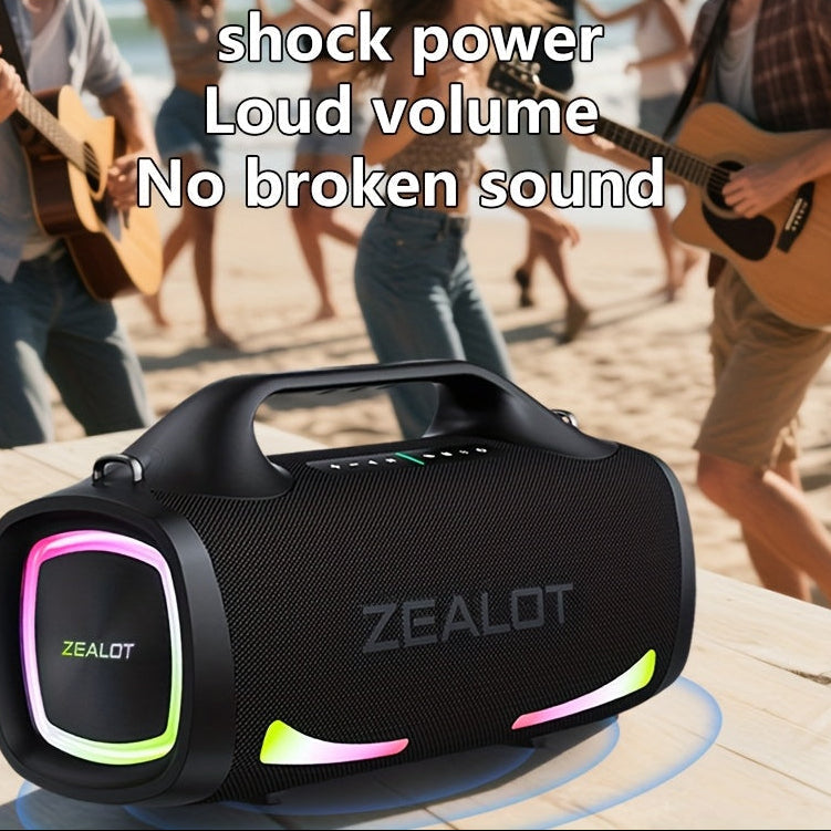 Draadloze Speaker – Bluetooth Speaker – Portable Speaker – Muziekbox – Luidspreker – Zwart – Lange Batterijduur 24000mAh – Waterbestendig IPX5 met RGB Display