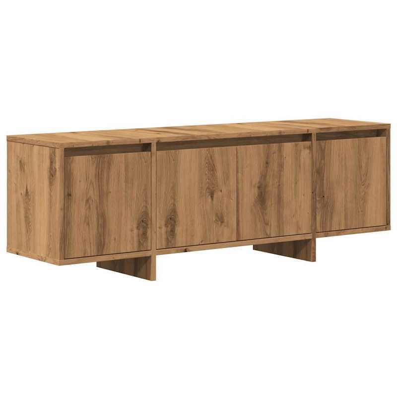 tv meubel – tv kast – tv dressoir – tv meubelen – media meubel – kunstmatig eikenhout – 120x30x40,5 cm – ruime opbergruimte – duurzaam materiaal