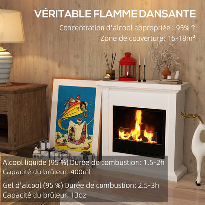 Bio Openhaard – Bio Ethanol Haard – Bio Ethanol Kachel – Sfeerhaard – Vrijstaande Haard – 63,5x24x66 cm – 3 Uur Brandduur – Hittebestendig Glas