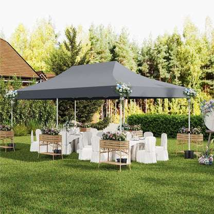 Paviljoen 3x6 M – Tuin Tent – Partytent – Overkapping – Garden Gazebo – Waterdicht – UV Bescherming SPF 50+ – Stevig Met Zijwanden En Zandzakken – Grijs