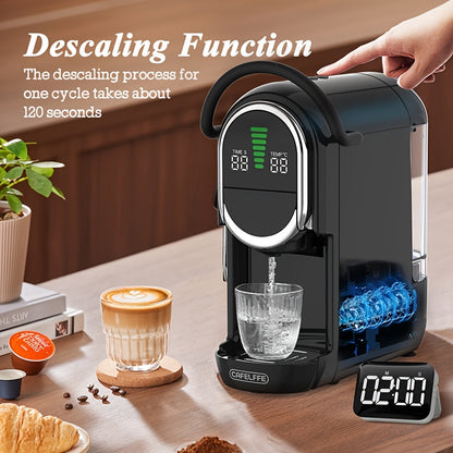 Koffiecupmachine – Capsulekoffiemachine – Espresso-apparaat – Koffiezetapparaat – Machine voor Koffiecapsules – 4-in-1 Compatibel met Diverse Capsules – 19 Bar Pomp met LCD Display