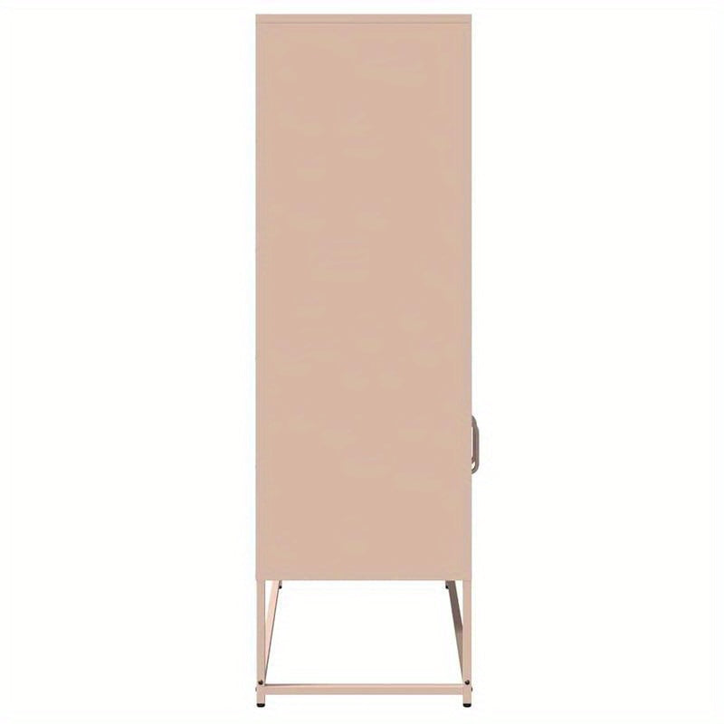 Hoge Kast 68x39x123cm Staal Roze