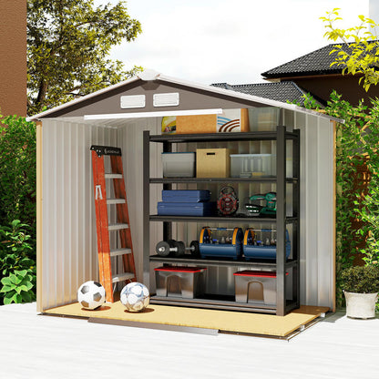Metaal Tuinhuis – Tuinschuur – Tuinberging – Schuur – Tuinopslag – Compact 2,13x1,30x1,85m – Stevig Metalen Frame – Ruimtebesparende Schuifdeuren