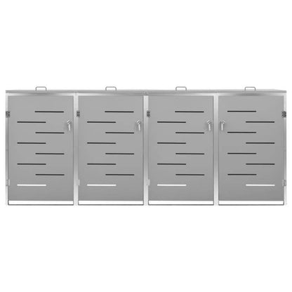 Afvalcontainer – Vuilnisbak – Afvalbak – Kliko – Containers – Extra Ruim 4 Ton Capaciteit – Roestvrij Stalen Frame & Slotbaar Dakvormig Deksel