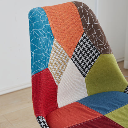 Eetkamerstoelen – Stoelen – Kuipstoelen – Keukenstoelen – Scandinavische Stoelen – Set Van 4 – Ergonomisch Design – Linnen Bekleding Met Houten Poten