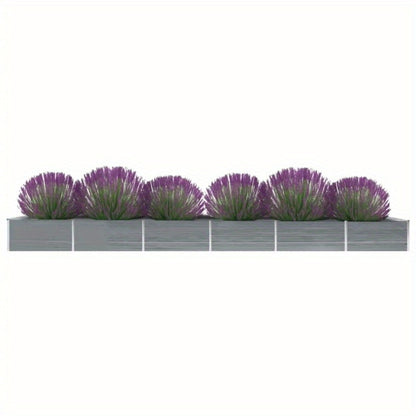 Verhoogde Plantenbak – Tuinbak – Bloembak – Plantenbak – Moestuinbak – Gegalvaniseerd Staal – 600x80x45 cm – Weerbestendig – Snelle Montage
