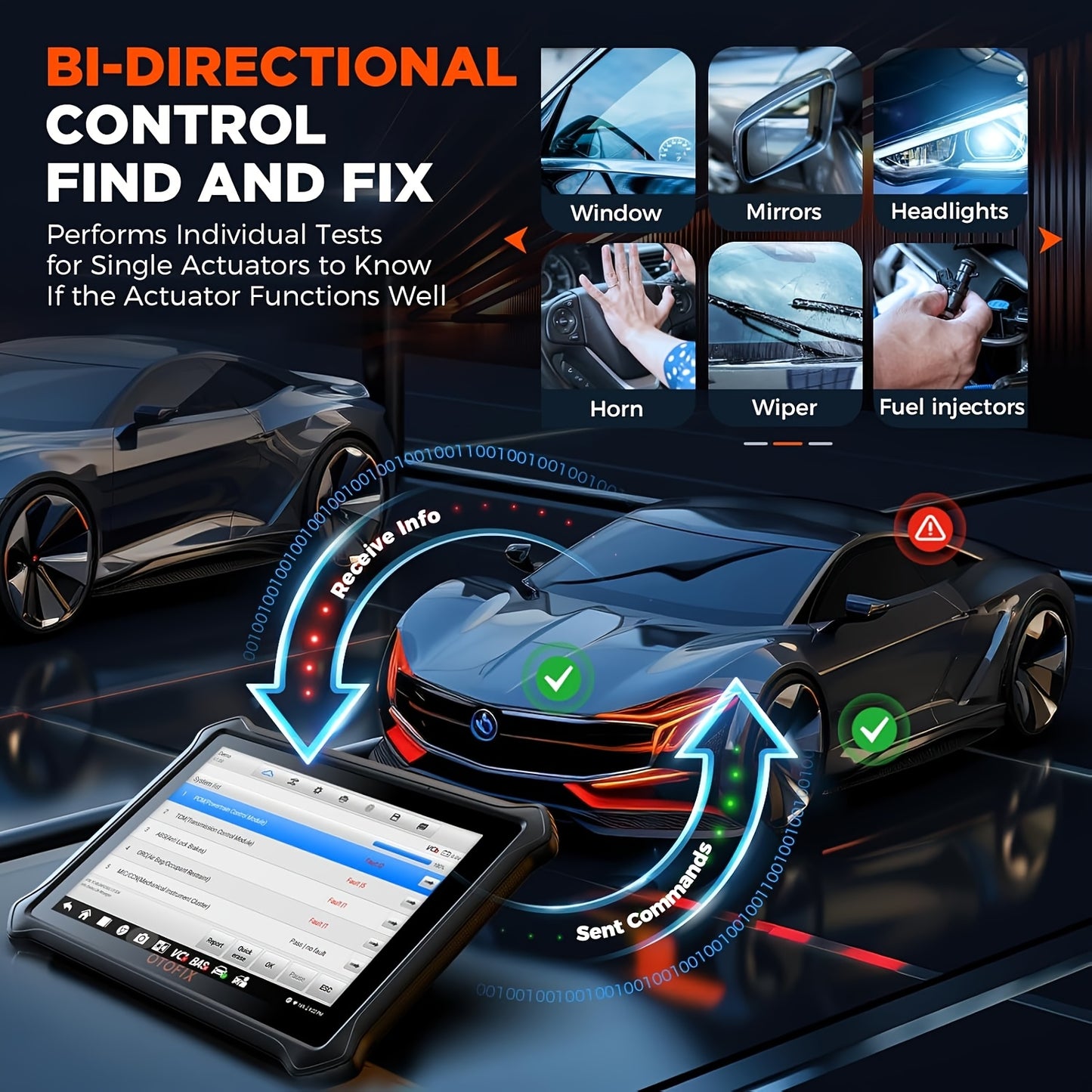 OBD2 Scanner – Diagnoseapparaat – Auto Uitlezer – Codelezer – Uitleesapparaat – 38 Servicefuncties – USB Voeding & Wi-Fi Updates